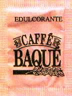 Sobres de edulcorantes de la marca de café BAQUE. Sobres de edulcorantes de la marca de café BAQUE.