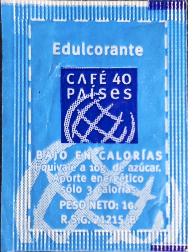 Sobres de edulcorantes de la marca de café 40 paises. Sobres de edulcorantes de la marca de café 40 paises.