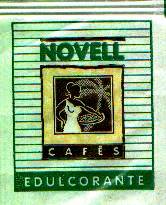 Sobres de edulcorantes de España de la marca de café NOVELL. Sobres de edulcorantes de España de la marca de café NOVELL.