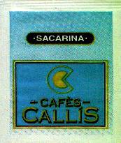 Sobres de edulcorantes de la marca de café CALLIS. Sobres de edulcorantes de la marca de café CALLIS.
