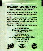 Sobres de edulcorantes de la marca de café CALLIS. Sobres de edulcorantes de la marca de café CALLIS.