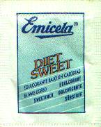 Sobres de edulcorantes de la marca de café EMICELA. Sobres de edulcorantes de la marca de café EMICELA.