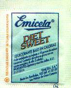 Sobres de edulcorantes de la marca de café EMICELA. Sobres de edulcorantes de la marca de café EMICELA.