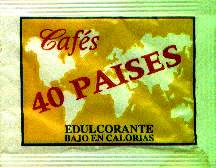 Sobres de edulcorantes de la marca de café 40 paises. Sobres de edulcorantes de la marca de café 40 paises.