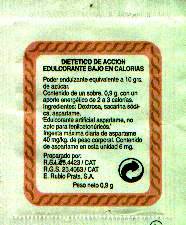 Sobres de edulcorantes de España de la marca de café TOLESA. Sobres de edulcorantes de España de la marca de café TOLESA.