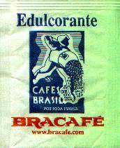 Sobres de edulcorantes de la marca de café BRACAFE. Sobres de edulcorantes de la marca de café BRACAFE.