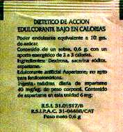 Sobres de edulcorantes de España de la marca de café TARRAZÚ. Sobres de edulcorantes de España de la marca de café TARRAZÚ.