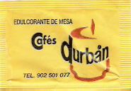 Sobres de edulcorantes de la marca de café DURBAN. Sobres de edulcorantes de la marca de café DURBAN.