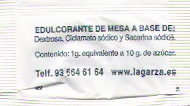 Sobres de edulcorantes de España de la marca de café LA GARZA. Sobres de edulcorantes de España de la marca de café LA GARZA.