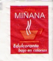 Sobres de edulcorantes de España de la marca de café MIÑANA. Sobres de edulcorantes de España de la marca de café MIÑANA.