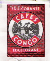 Sobres de edulcorantes de la marca de café CONGO. Sobres de edulcorantes de la marca de café CONGO.