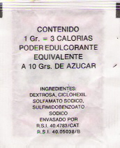 Sobres de edulcorantes de la marca de café CONGO. Sobres de edulcorantes de la marca de café CONGO.