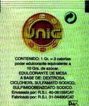 Sobres de edulcorantes de España de la marca de café UNIC. Sobres de edulcorantes de España de la marca de café UNIC.