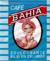 Sobres de edulcorantes de marcas de café. Sobres de edulcorantes de marcas de café.