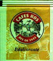 Sobres de edulcorantes de España de la marca de café ROS. Sobres de edulcorantes de España de la marca de café ROS.