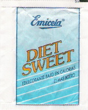 Sobres de edulcorantes de la marca de café EMICELA. Sobres de edulcorantes de la marca de café EMICELA.