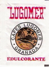 Sobres de edulcorantes de España de la marca de café LUGOMER. Sobres de edulcorantes de España de la marca de café LUGOMER.