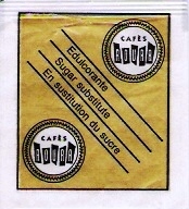 Sobres de edulcorantes de España de la marca de café ROURA. Sobres de edulcorantes de España de la marca de café ROURA.