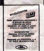 Sobres de edulcorantes de la marca de café ALBERTI. Sobres de edulcorantes de la marca de café ALBERTI.
