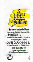Sobres de edulcorantes de la marca de café CAPUCHINOS. Sobres de edulcorantes de la marca de café CAPUCHINOS.