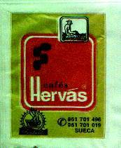 Sobres de edulcorantes de la marca de café HERVAS. Sobres de edulcorantes de la marca de café HERVAS.