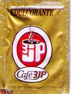 Sobres de edulcorantes de la marca de café 3JP. Sobres de edulcorantes de la marca de café 3JP.