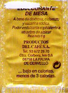 Sobres de edulcorantes de la marca de café 3JP. Sobres de edulcorantes de la marca de café 3JP.
