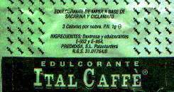 Sobres de edulcorantes de la marca de café ITALCAFFÉ. Sobres de edulcorantes de la marca de café ITALCAFFÉ.