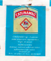 Sobres de edulcorantes de la marca de café CATUNANBÚ. Sobres de edulcorantes de la marca de café CATUNANBÚ.