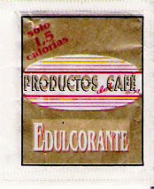Sobres de edulcorantes de la marca de café PRODUCTOS DEL CAFÉ. Sobres de edulcorantes de la marca de café PRODUCTOS DEL CAFÉ.