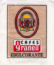 Sobres de edulcorantes de la marca de café GRANELL. Sobres de edulcorantes de la marca de café GRANELL.