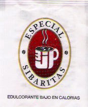 Sobres de edulcorantes de la marca de café 3JP. Sobres de edulcorantes de la marca de café 3JP.