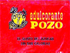 Sobres de edulcorantes de la marca de café POZO. Sobres de edulcorantes de la marca de café POZO.