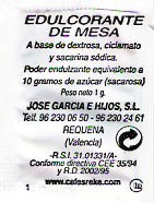 Sobres de edulcorantes de España de la marca de café REKE. Sobres de edulcorantes de España de la marca de café REKE.