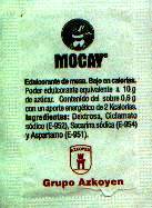 Sobres de edulcorantes de España de la marca de café MOCAY. Sobres de edulcorantes de España de la marca de café MOCAY.
