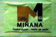 Sobres de edulcorantes de España de la marca de café MIÑANA. Sobres de edulcorantes de España de la marca de café MIÑANA.