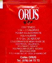 Sobres de edulcorantes de España de la marca de café ORUS. Sobres de edulcorantes de España de la marca de café ORUS.