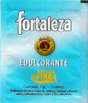 Sobres de edulcorantes de la marca de café FORTALEZA. Sobres de edulcorantes de la marca de café FORTALEZA.
