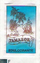 Sobres de edulcorantes de la marca de café TAMAZOR Sobres de edulcorantes de la marca de café TAMAZOR