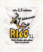 Sobres de edulcorantes de España de la marca de café RICO. Sobres de edulcorantes de España de la marca de café RICO.