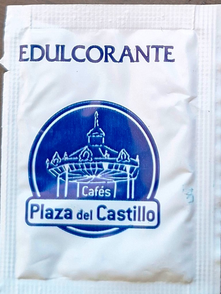 Sobres de edulcorantes de España de la marca de café PLAZA DEL CASTILLO. Sobres de edulcorantes de España de la marca de café PLAZA DEL CASTILLO.