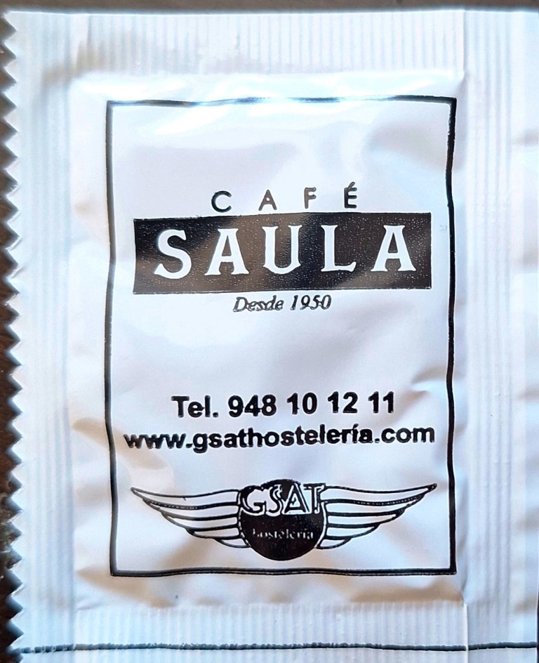 Sobres de edulcorantes de España de la marca de café SAULA. Sobres de edulcorantes de España de la marca de café SAULA.