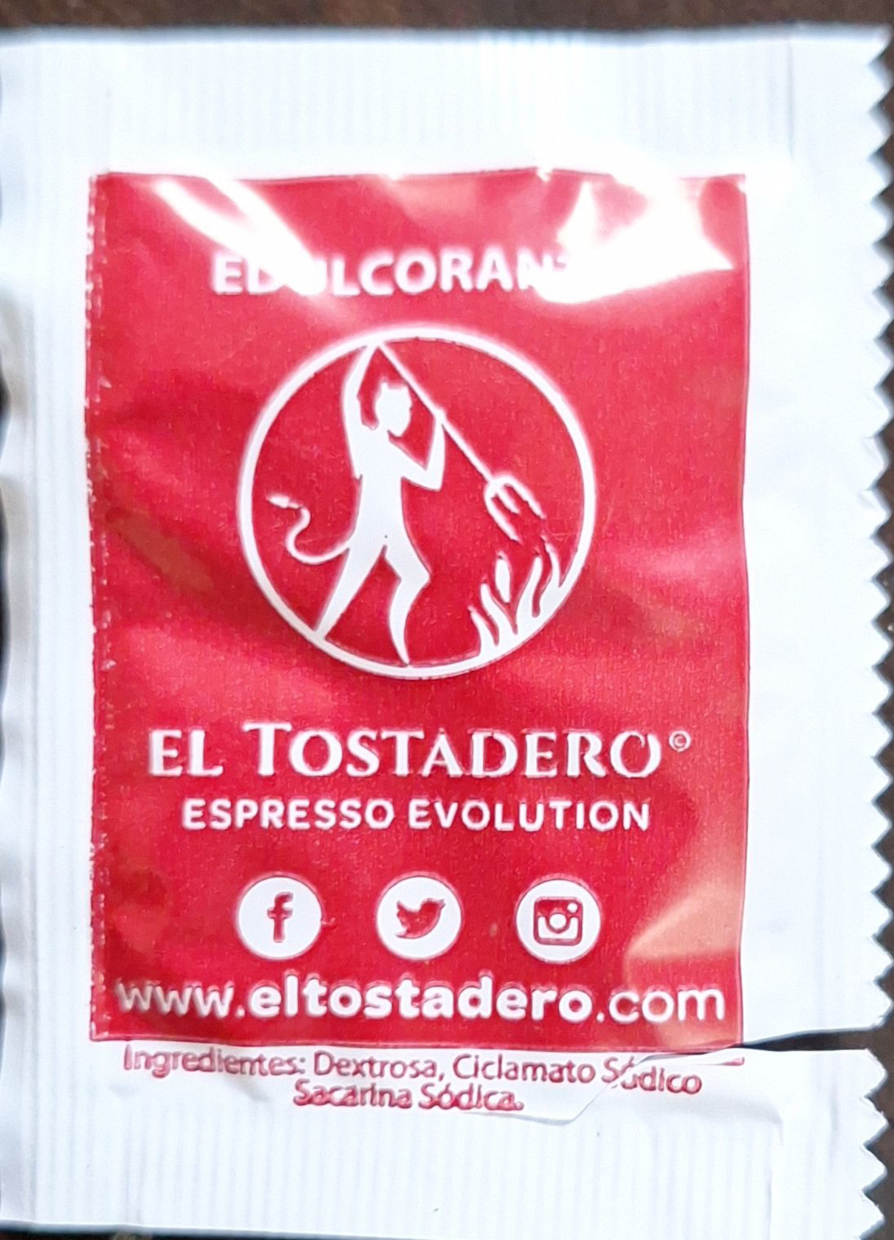 Sobres de edulcorantes de la marca de café EL TOSTADERO. Sobres de edulcorantes de la marca de café EL TOSTADERO.