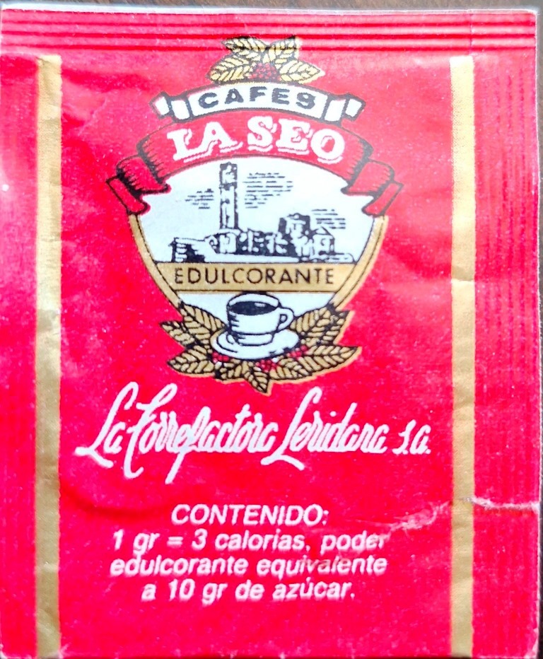 Sobres de edulcorantes de España de la marca de café TORRELSA LA SEO. Sobres de edulcorantes de España de la marca de café TORRELSA LA SEO.