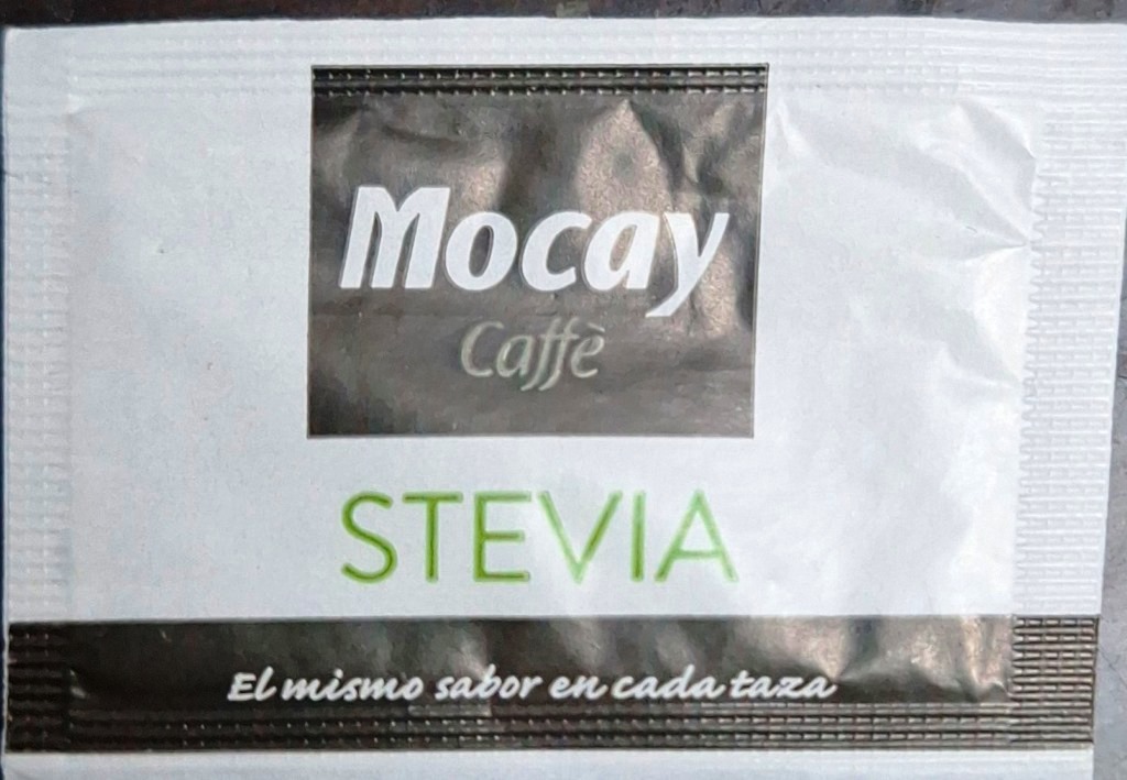 Sobres de edulcorantes de España de la marca de café MOCAY. Sobres de edulcorantes de España de la marca de café MOCAY.