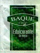 Sobres de edulcorantes de la marca de café BAQUE. Sobres de edulcorantes de la marca de café BAQUE.