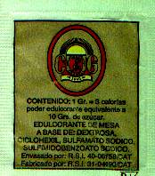 Sobres de edulcorantes de la marca de café GRANELL. Sobres de edulcorantes de la marca de café GRANELL.