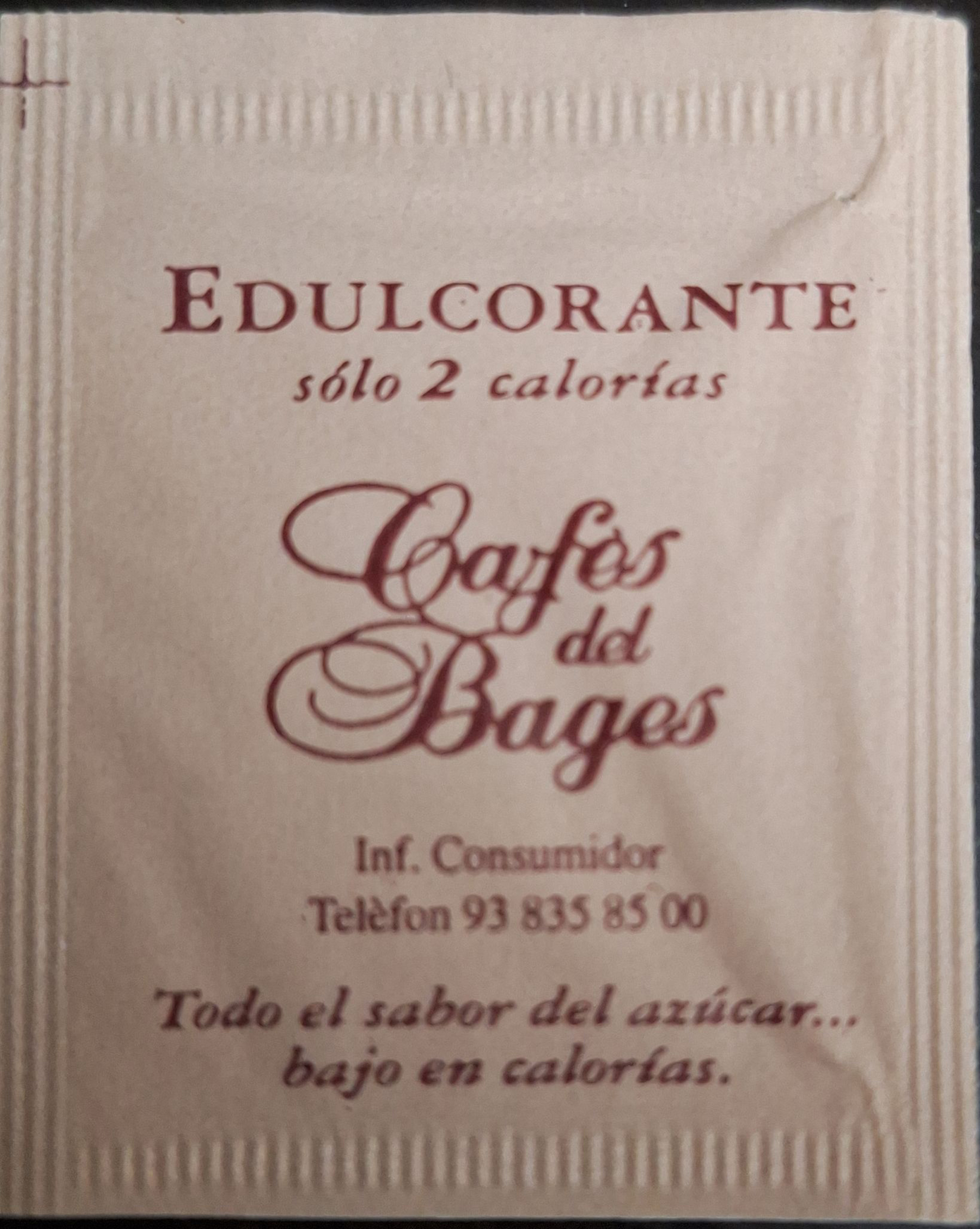 Sobres de edulcorantes de la marca de café DEL BAGES. Sobres de edulcorantes de la marca de café DEL BAGES.