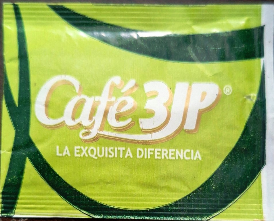 Sobres de edulcorantes de la marca de café 3JP. Sobres de edulcorantes de la marca de café 3JP.