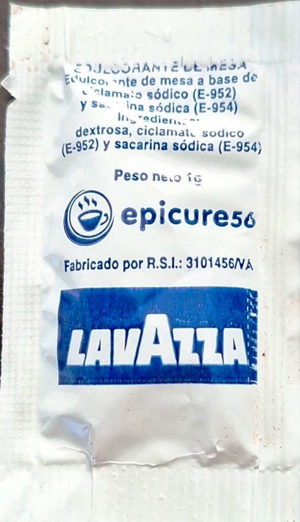 Sobres de edulcorantes de España de la marca de café LAVAZZA. Sobres de edulcorantes de España de la marca de café LAVAZZA.